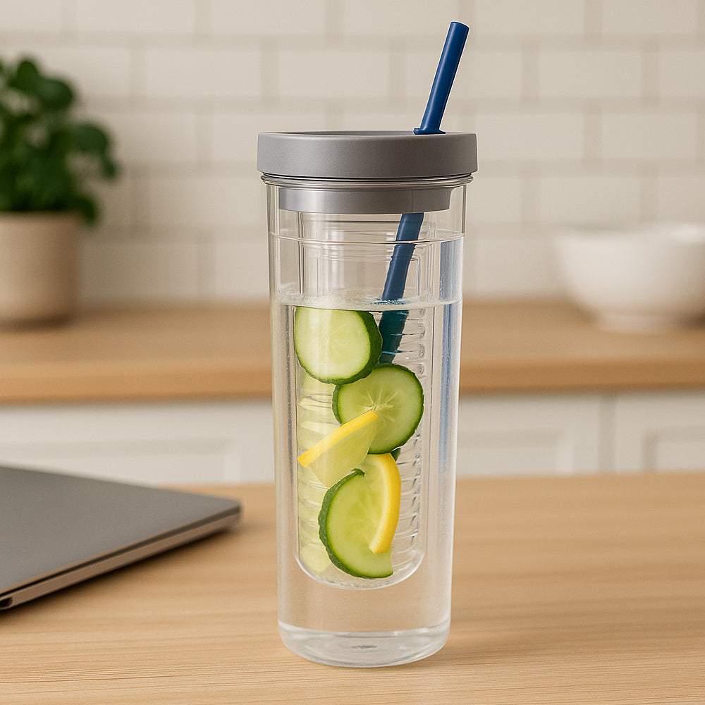 900 ml BPA-Free Infuser Bottle with Straw