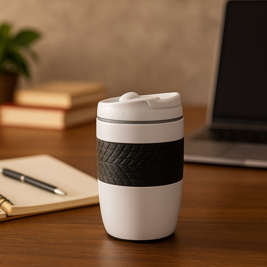 H138  Ferrero Stainless Steel Magic Coffee Mug – Spill-Free 300 ml