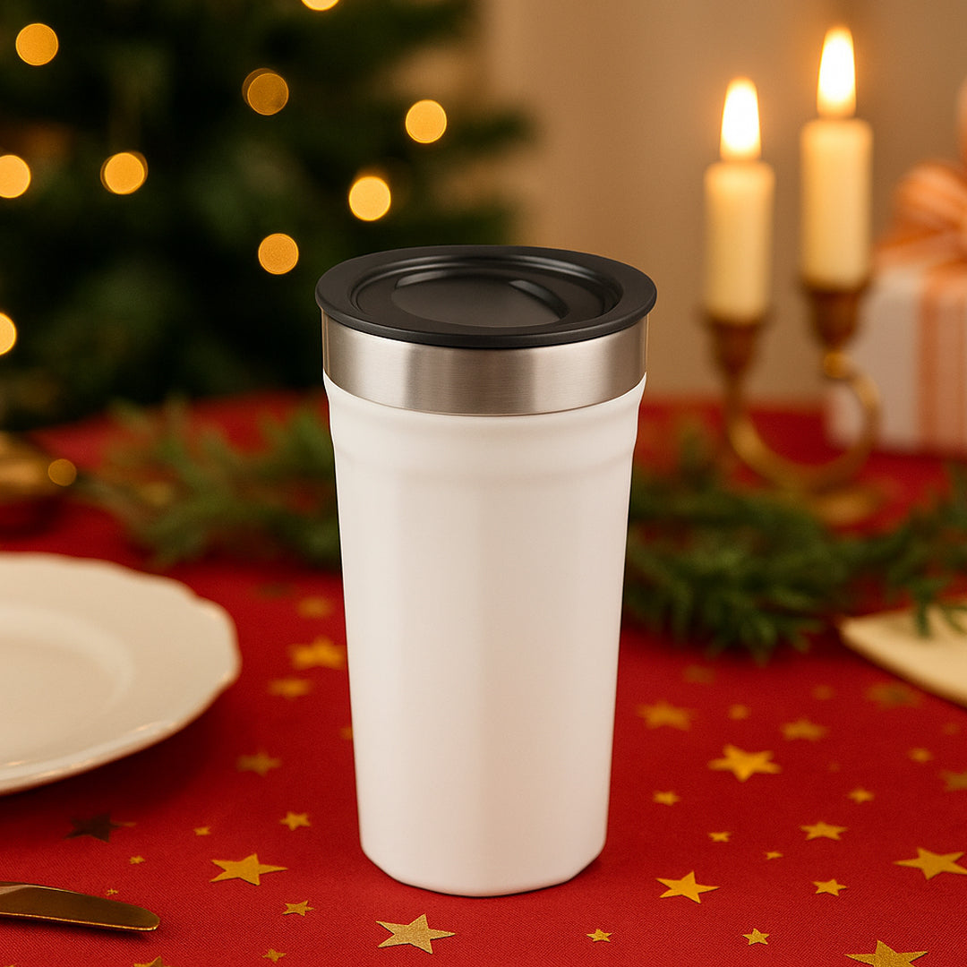 H234   Hexa Tall Stainless Steel Sipper Mug – 375ml Double Wall