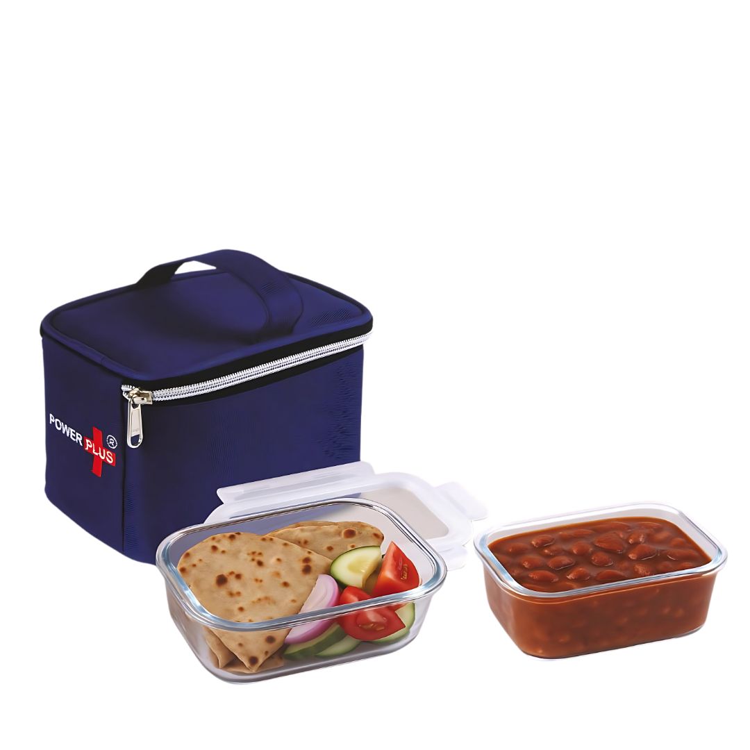 GlassMate 2 lunch box with food-safe borosilicate glass containers and carry case