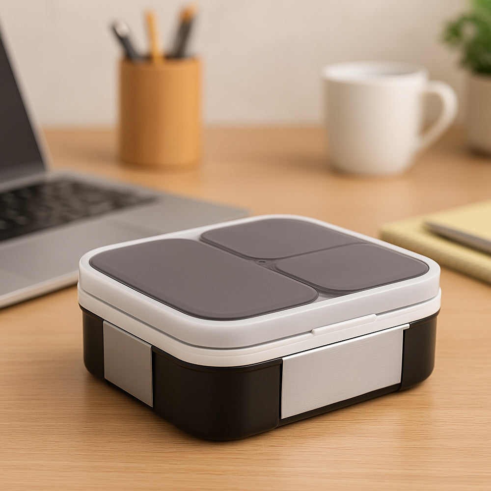 H359 – Power Plus TokuBox Stack: Slim Lunch Box with Detachable SS Containers