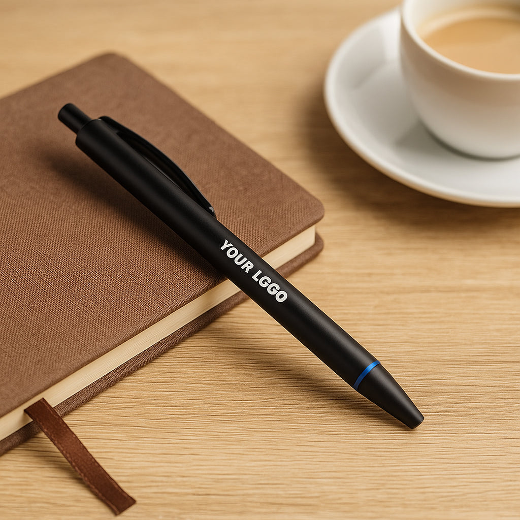 L154 - Matte Metal Pen with Colored Highlights - corporate gift by YuBingo