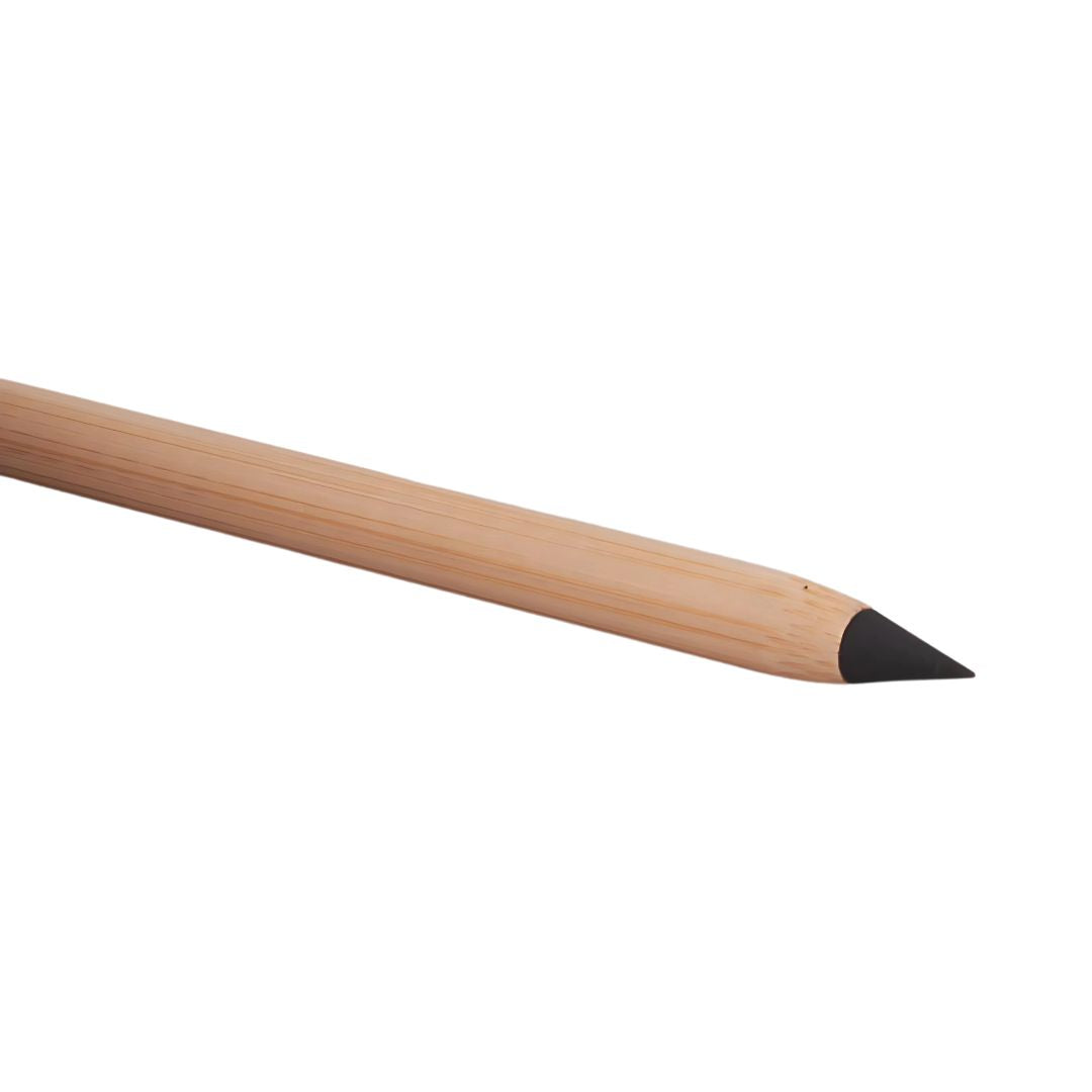 Sustainable bamboo eternal pencil with eraser and protective cap