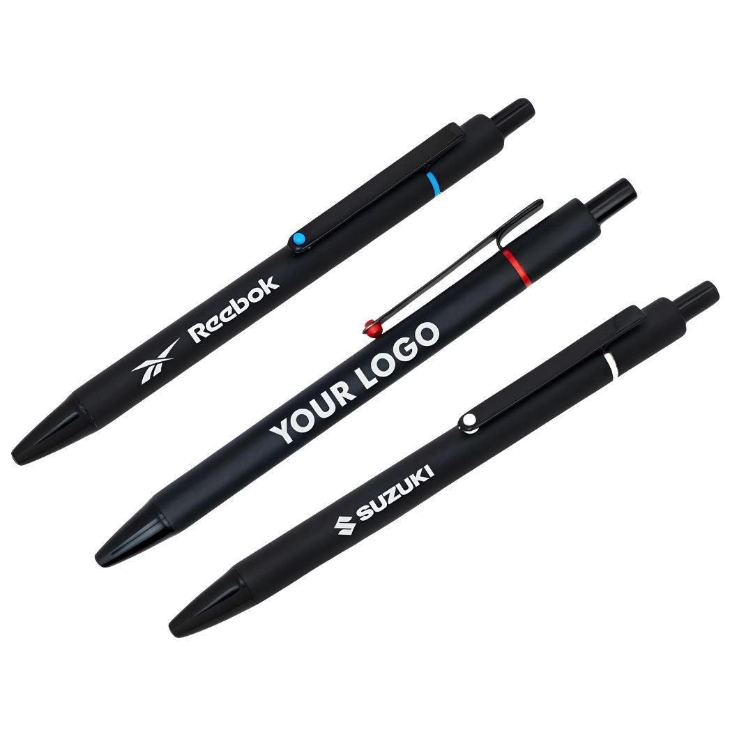 L174 - Uno Black Metal Pen with Colored Highlights - product image 2