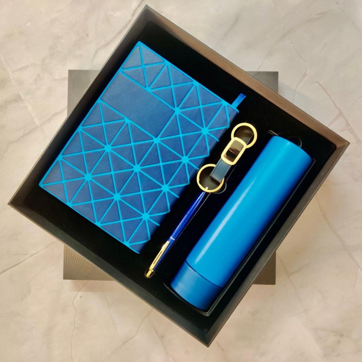 Employee Welcome Kit Set of 4_Ocean Blue Color - Corporate Gift