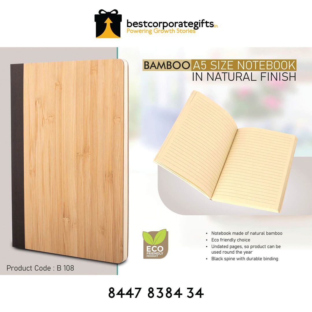 YuBingo Keep your thoughts organized and Eco-Friendly with this bamboo notebook - Corporate Gift