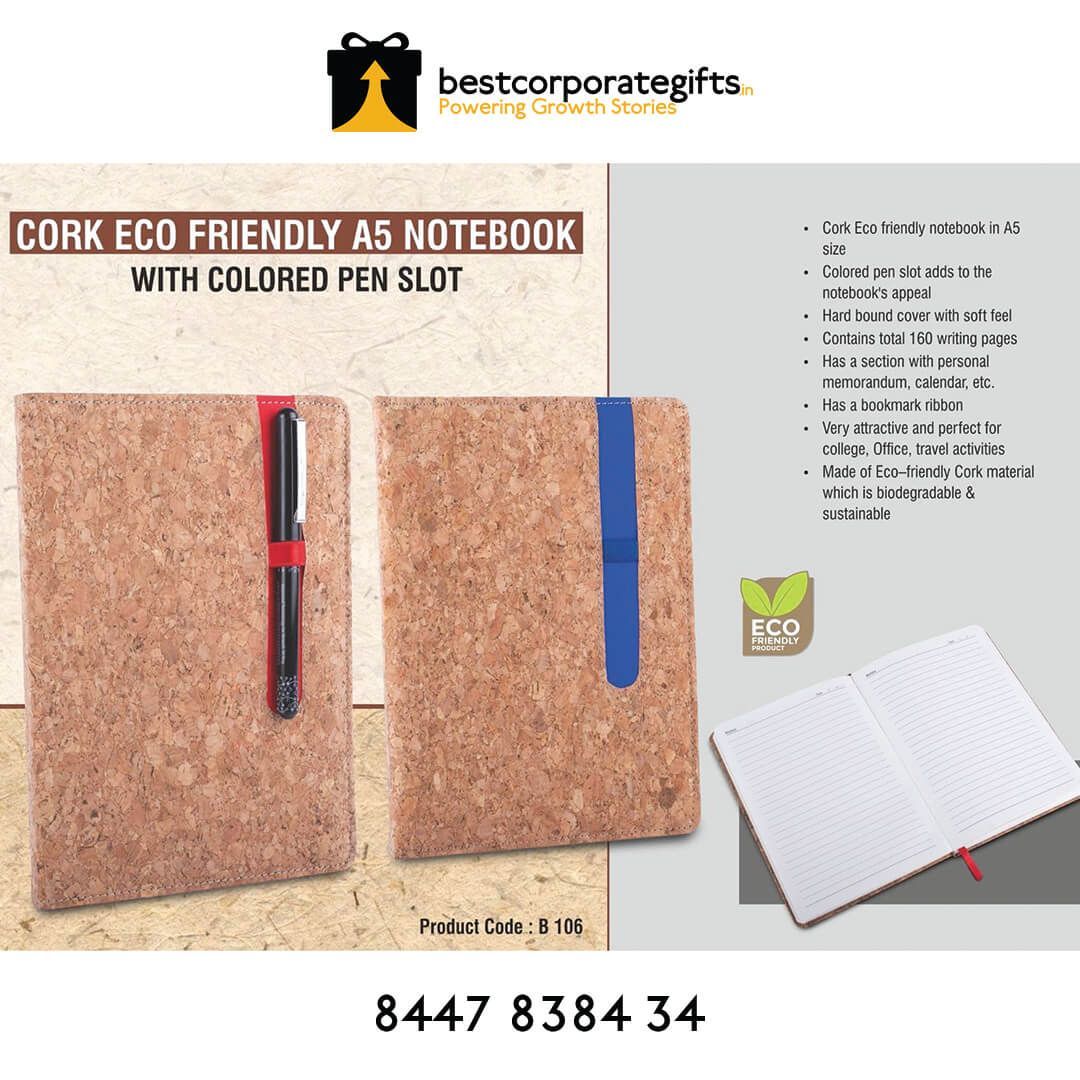 YuBingo Sustainable Notebook Made of Eco-Friendly Cork Material - Corporate Gift