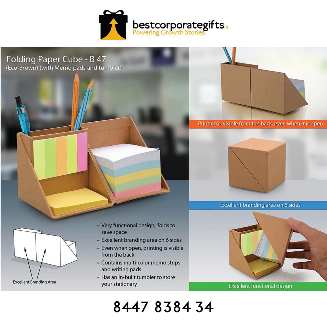 YuBingo Get your work done with style:folding paper cube B-47 - Corporate Stationery Gift - Office Stationery by YuBingo