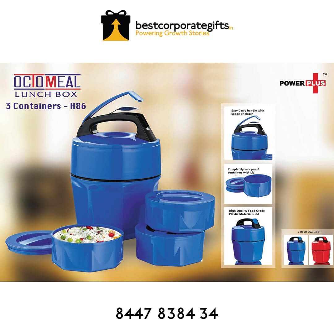 YuBingo Octomeal Lunch Box - 3 Plastic Containers - Corporate Gift | YuBingo corporate gift