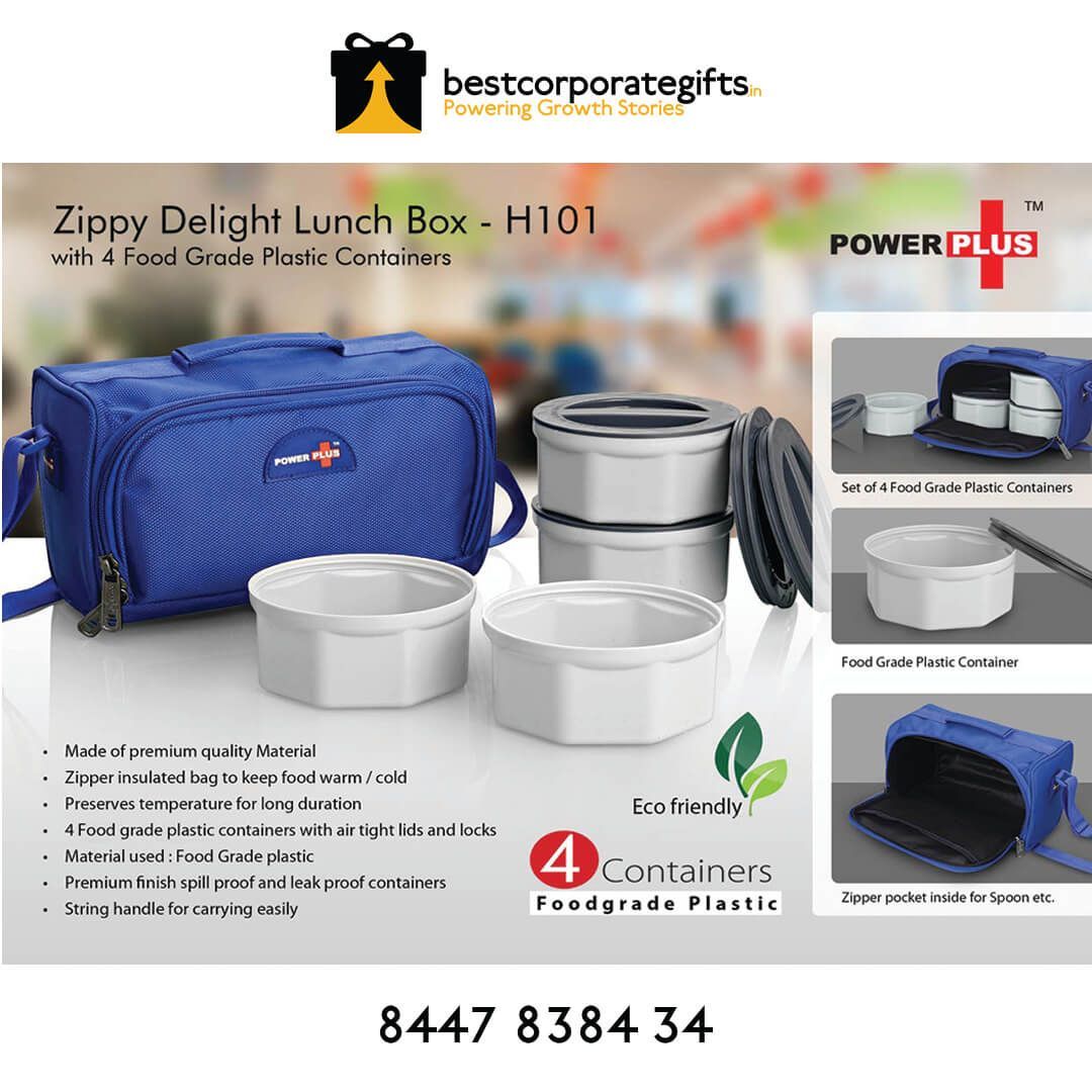 YuBingo Zippy Delight 4 Containers Plastic Lunch Box - Corporate Gift | YuBingo corporate gift