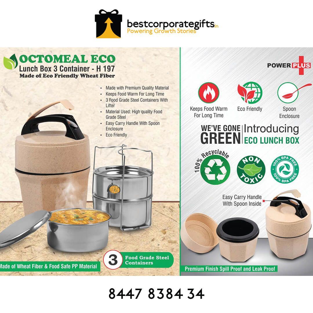 YuBingo 3 Stainless Steel Containers Lunch Box with Spoon | Made from Eco-Friendly - Corporate Gift | YuBingo corporate gift