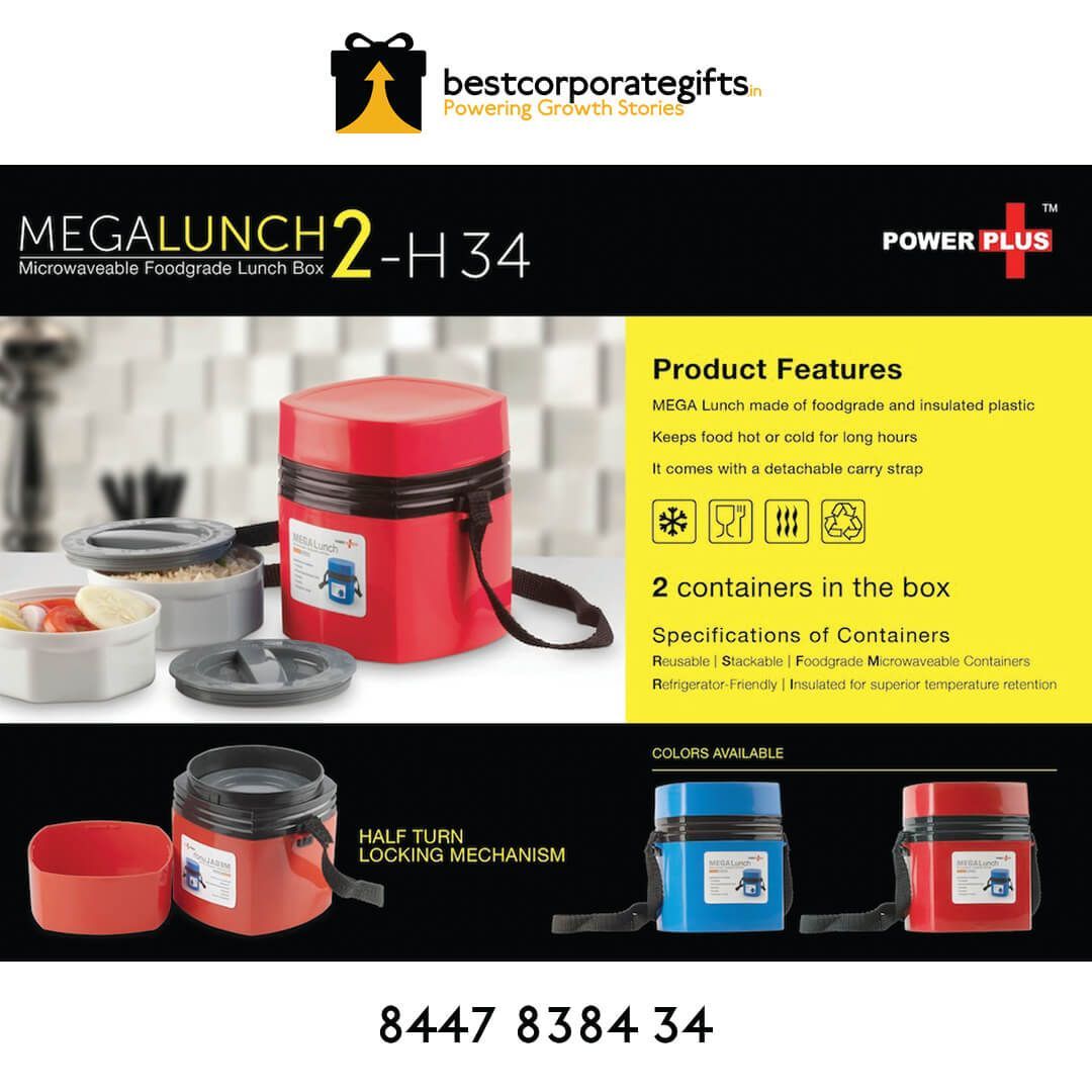 YuBingo Power Plus Mega Microwaveable Lunch Box - 2 Containers - Corporate Gift | YuBingo corporate gift