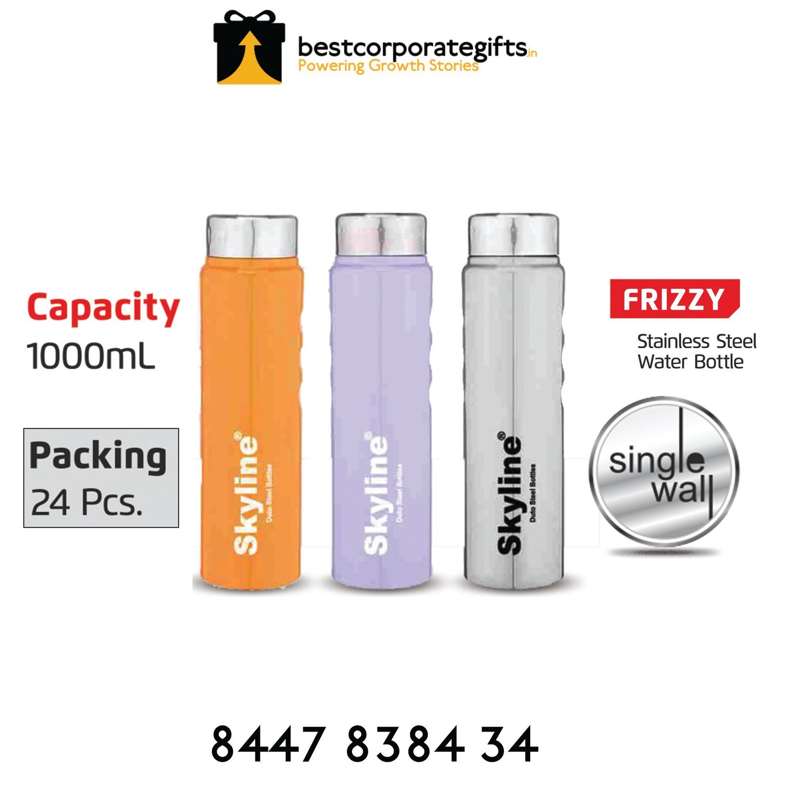 YuBingo Insulated Double Wall Vacuum Bottle-Frizzy - Corporate Drinkware Gift - Water Bottles by YuBingo