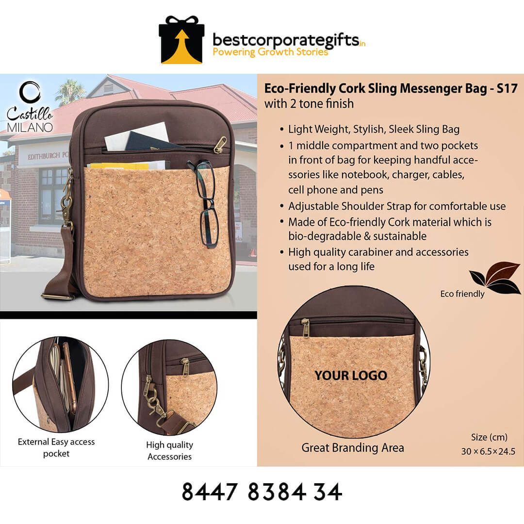 YuBingo Eco-Friendly Cork Sling Bag With 2 Tone Finish - Corporate Gift | YuBingo corporate gift