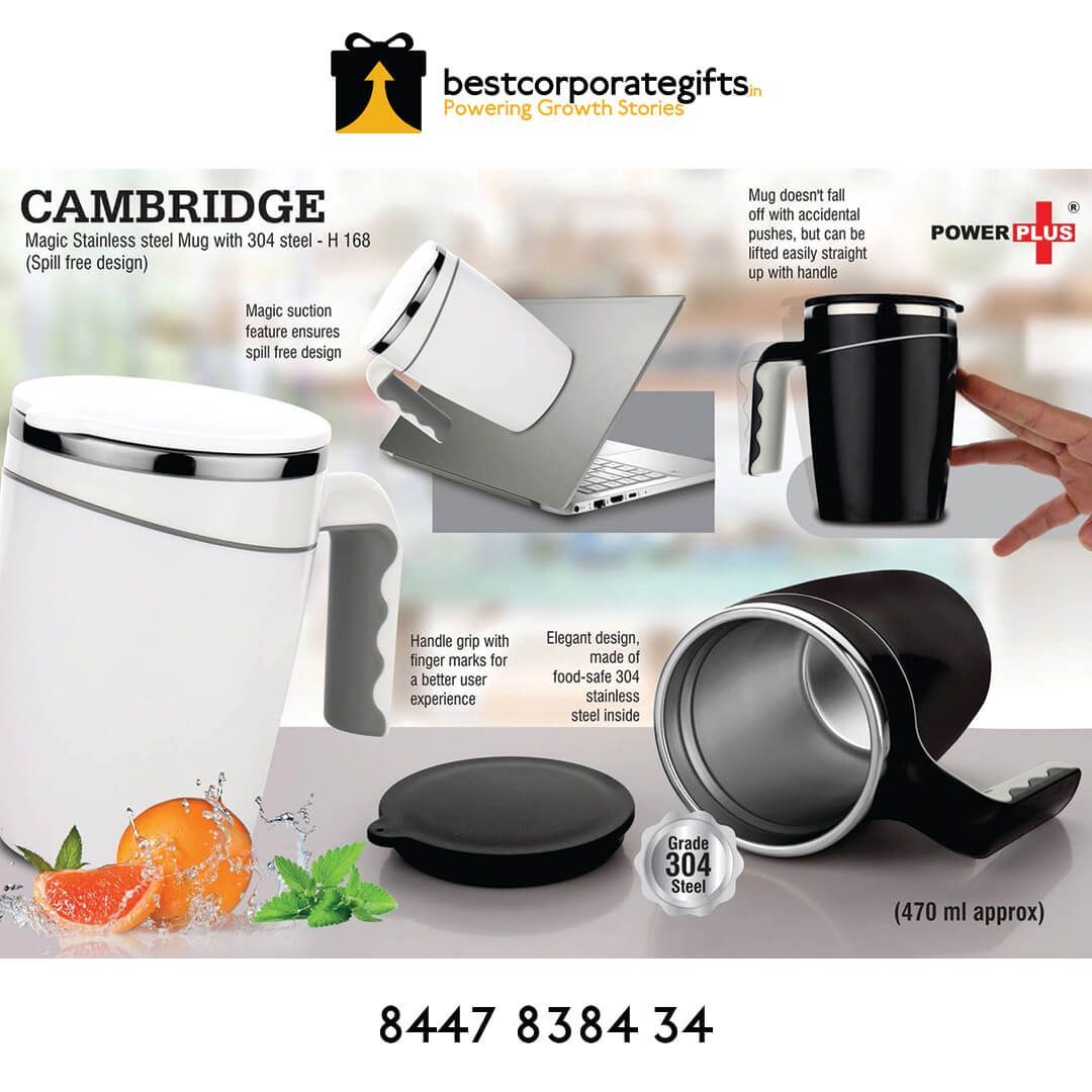 YuBingo H168 - Cambridge Magic Stainless Steel Mug With 304 Steel - Spill Free Design (470 ML A - Corporate Gift | YuBingo corporate gift