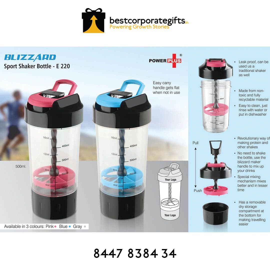 YuBingo Get your shakes on the go with the Blizzard Shaker With Mixer Handle - Corporate Drinkware Gift - Water Bottles by YuBingo