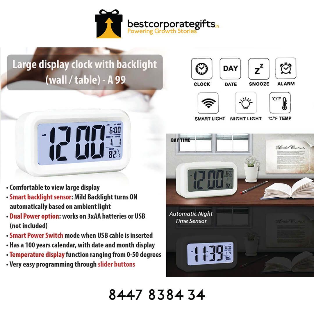 YuBingo Keep Track Of Time With This Large Display Clock - Corporate Gift | YuBingo corporate table clock gift