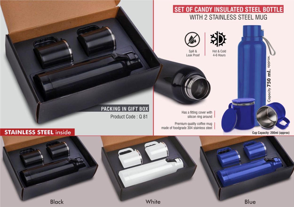 YuBingo Candy Insulated Bottle & 2 Cup Gift Set (750ml) - Corporate Gift - image 2