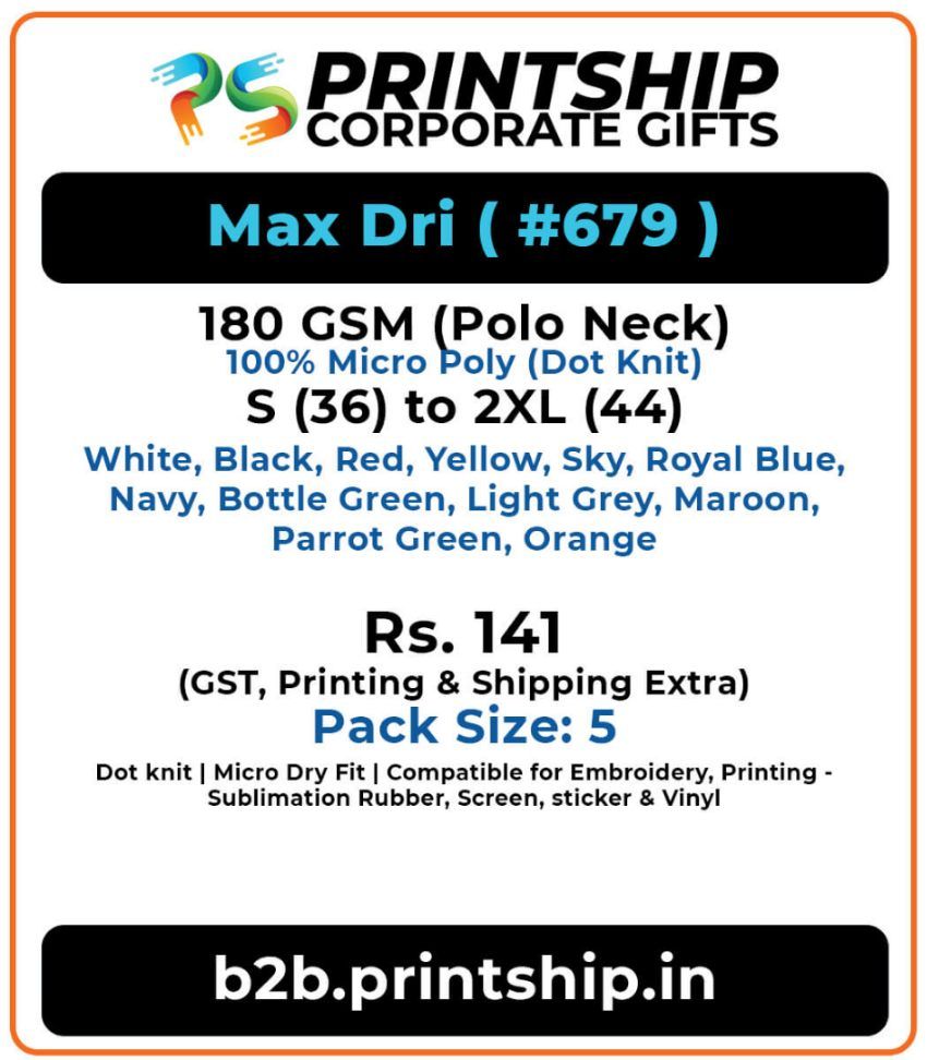 Max Dri 679 Polo T-Shirt Corporate Gift