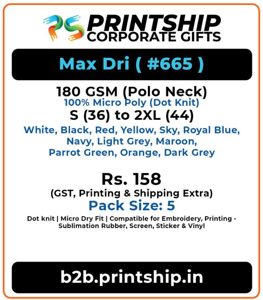 Max Dri 665 Polo T-Shirt Corporate Gift