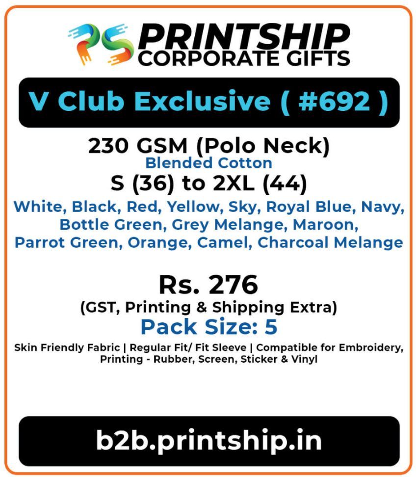 V Club Exclusive Polo T-Shirt Corporate Gift - Colour 1