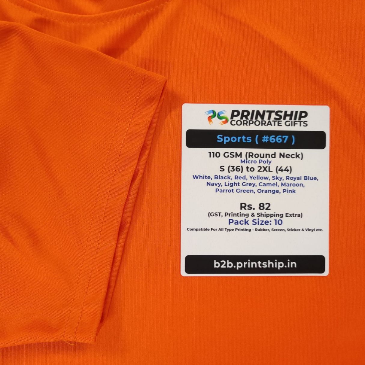 Sports 667 Round T-Shirt Corporate Gift