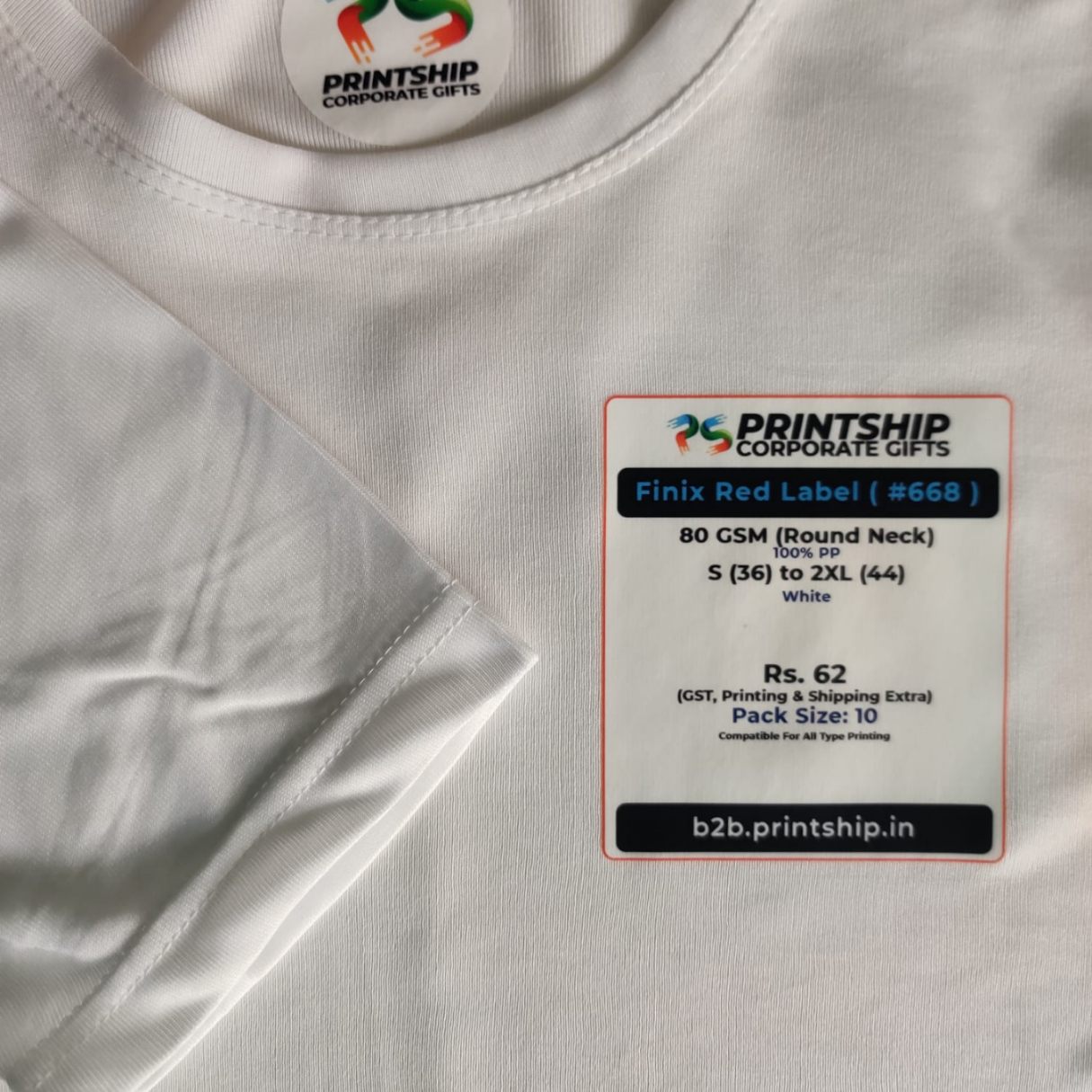 Finix Red Label Round T-Shirt Corporate Gift