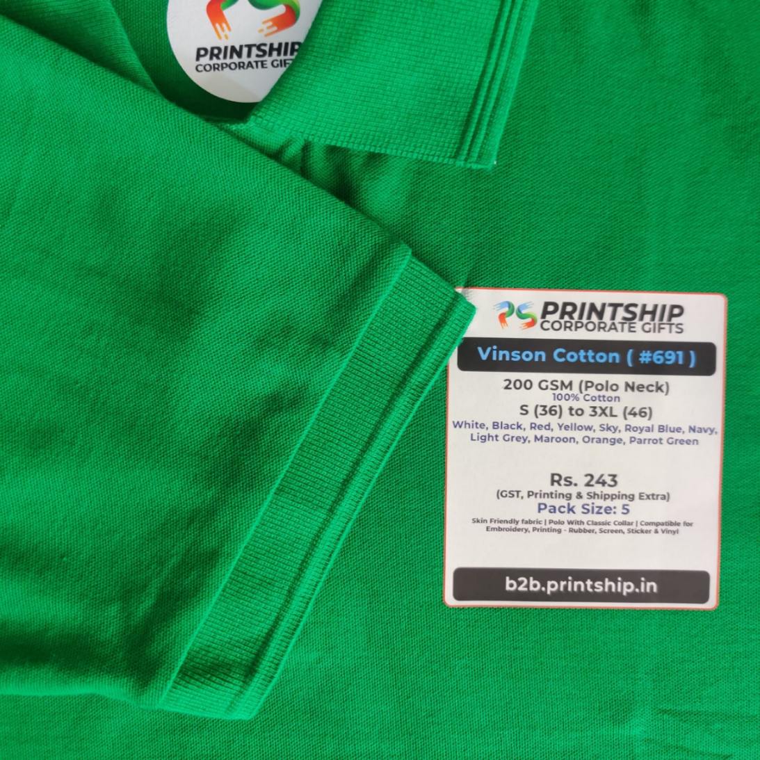 Vinson Cotton Polo T-Shirt Corporate Gift