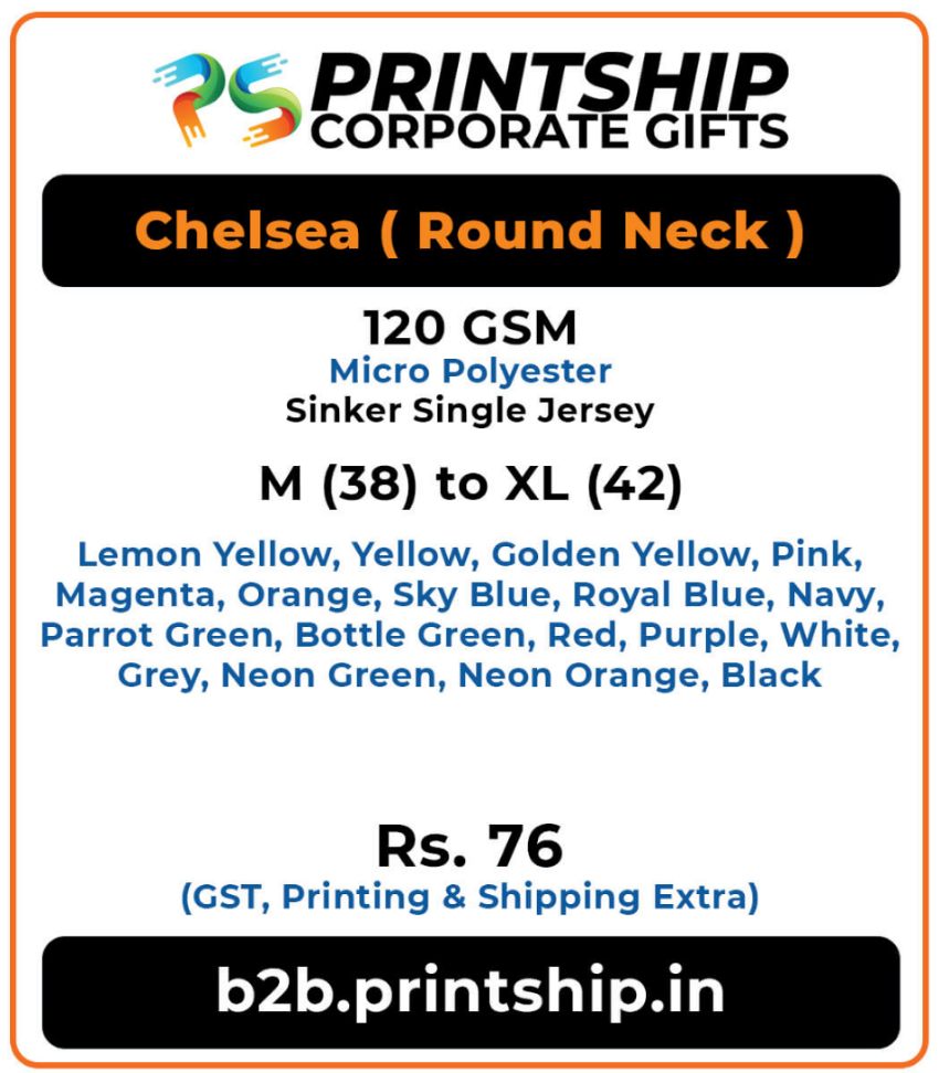Chelsea Round T-Shirt Corporate Gift - Colour 3