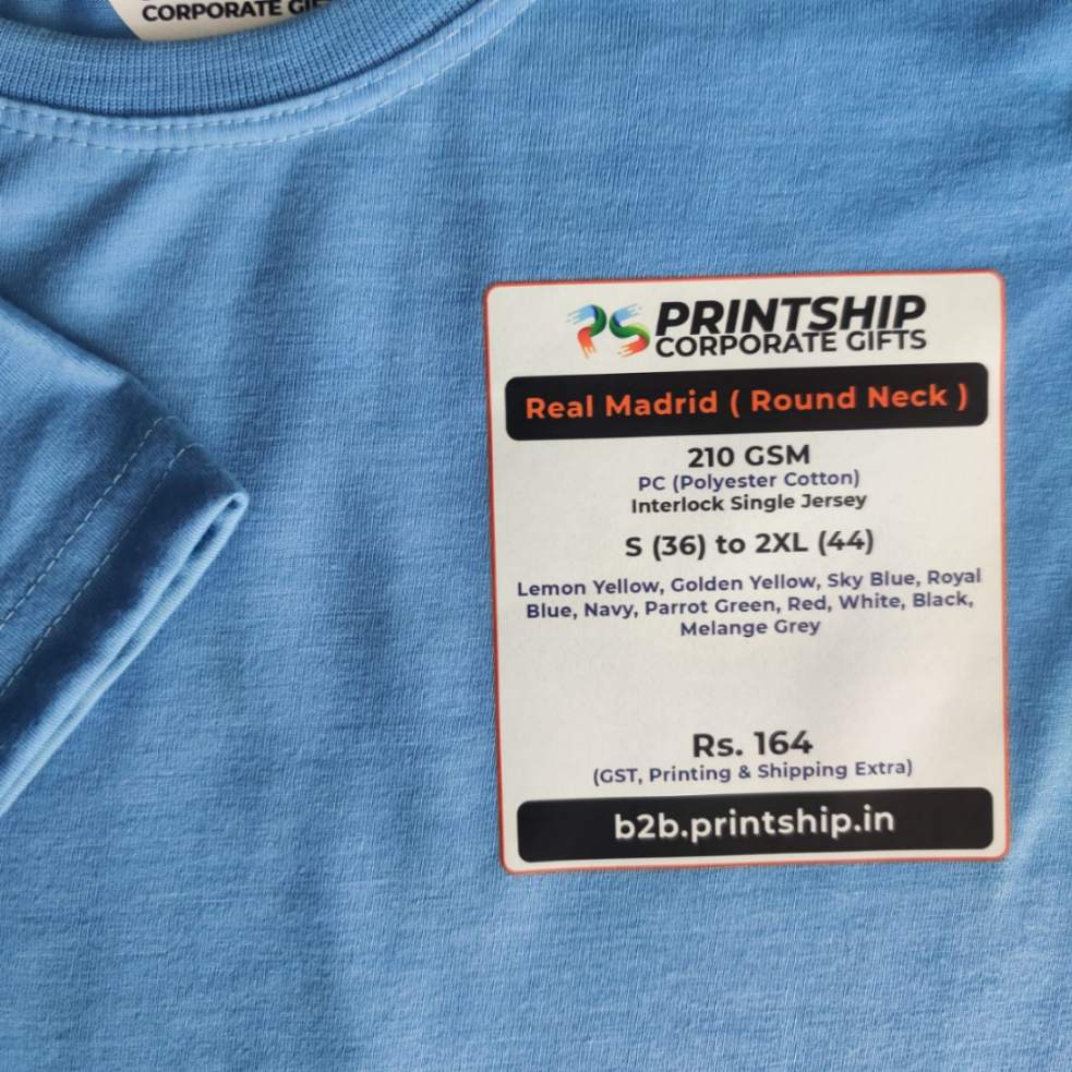 Real Madrid Round T-Shirt Corporate Gift - Colour 1