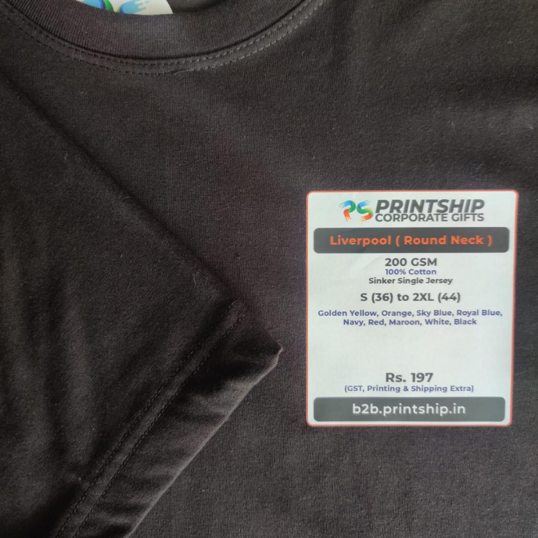 Liverpool Round T-Shirt Corporate Gift - Colour 5