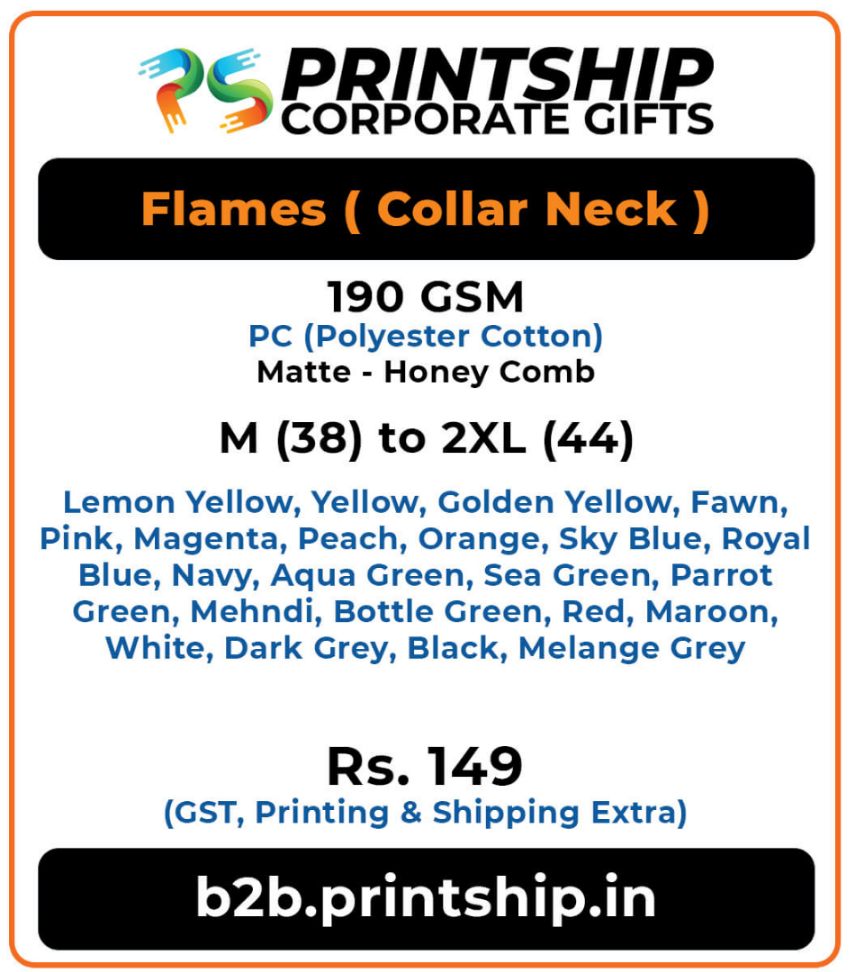 Flames Polo T-Shirt Corporate Gift - Colour 2