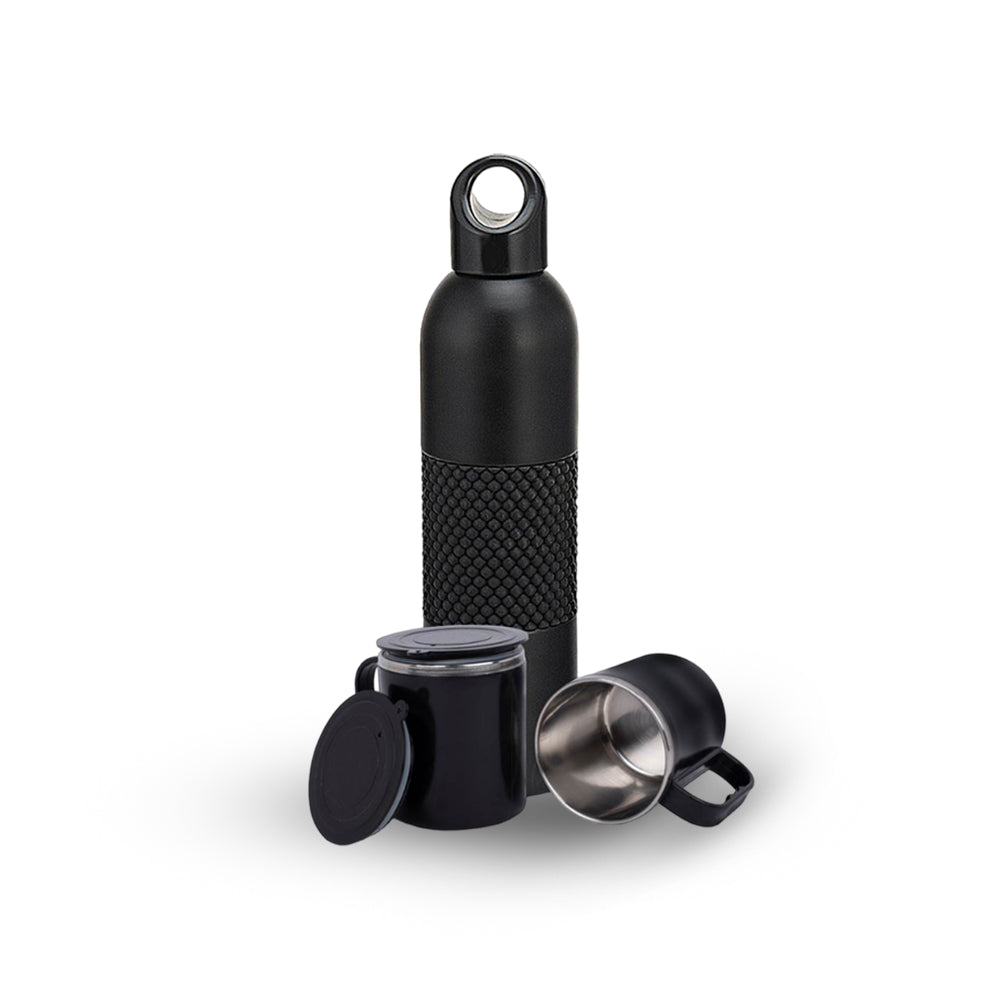 Set of Bubble Grip Vacuum Flask with 2 Stainless Steel Cups in Gift Box - Corporate Gift