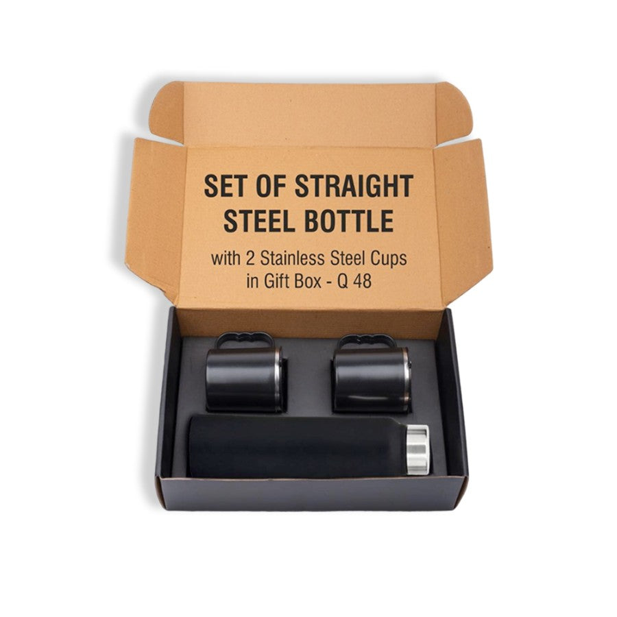 YuBingo Black Stainless Steel Bottle With 2 Cups Gift Set - Corporate Gift - image 5