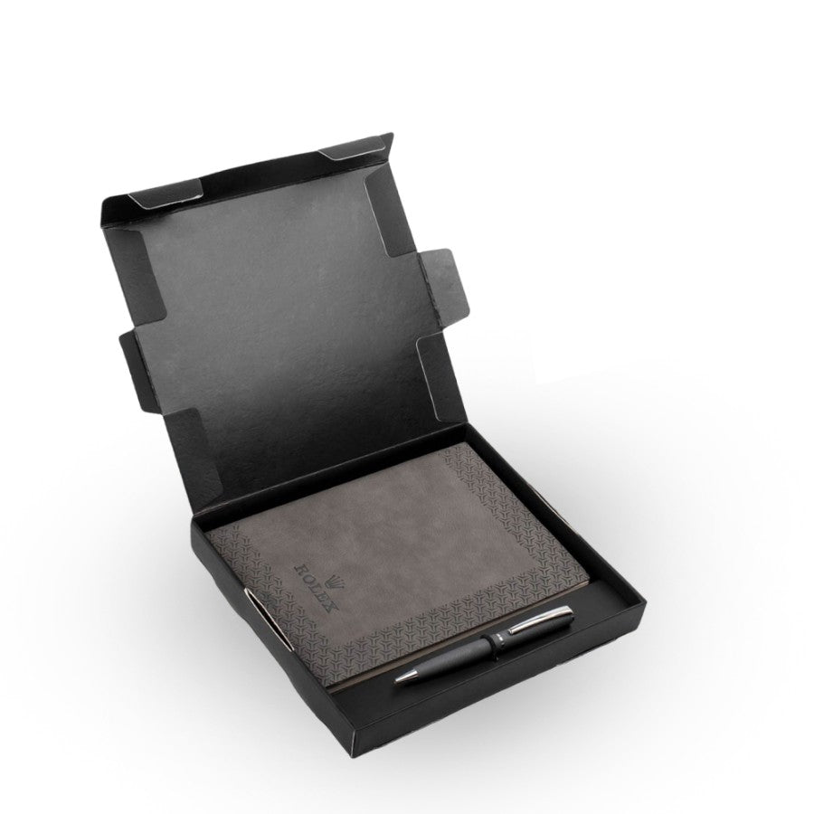 YuBingo Rolex Notebook With Metal Texture Pen | Gift Set In Black Texture Box - Corporate Gift - image 3