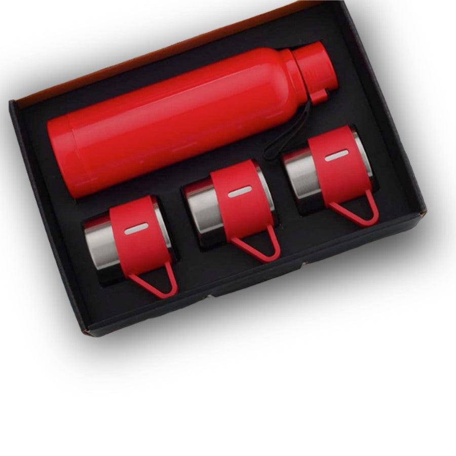 YuBingo 4 Pc Gift Set: Insulated Steel Bottle With 3 Steel Cups - Corporate Gift - image 2