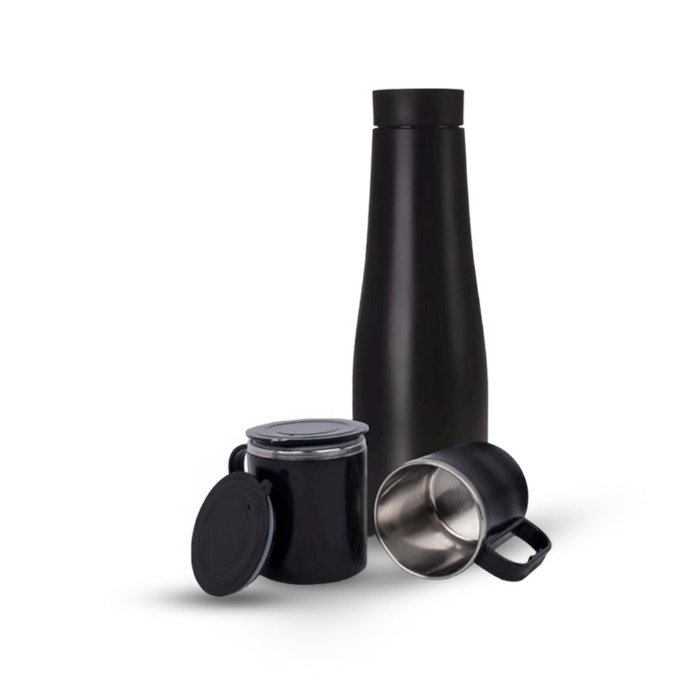 Vacuum Flask Gift Set with 2 Stainless Steel Cups in Gift Box - View 3