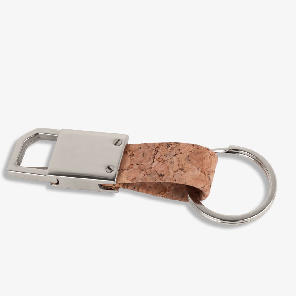 YuBingo Rectangle Hanging Metal Keychain With Cork Strap - Corporate Gift | YuBingo corporate gift