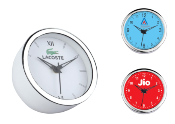 YuBingo Table Clock With Silver Ring | 5-inch Dial - Corporate Gift | Product image 2