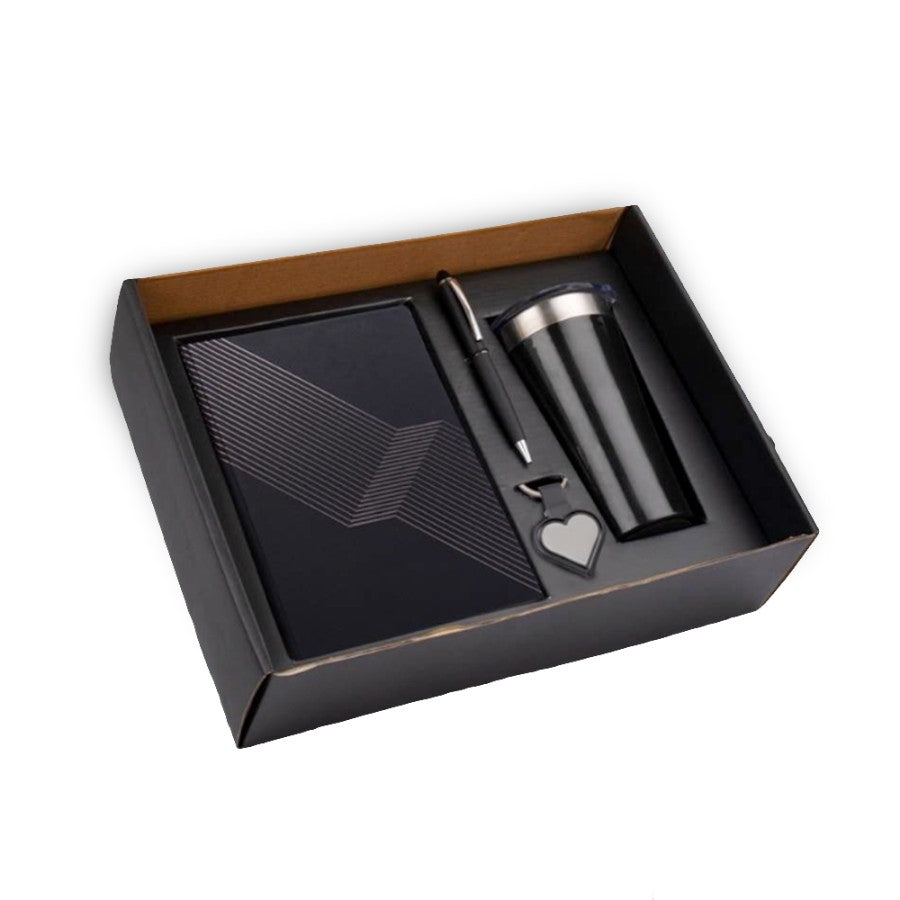 4 in 1 Gift Set (304 Steel Sipper, Metal Pen, A5 Notebook & Keychain) - View 3