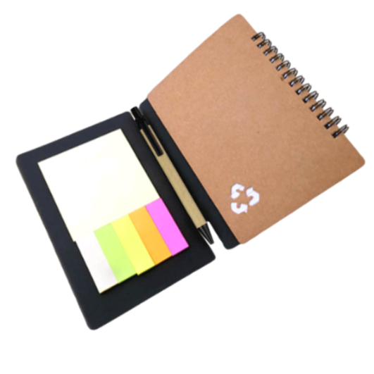 YuBingo Eco Notebook with Pen and Sticky Pads - Corporate Stationery Gift - Office Stationery by YuBingo