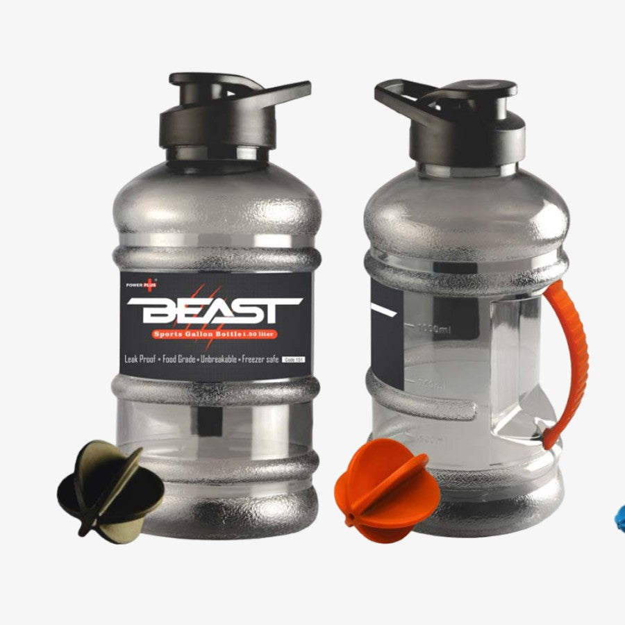 YuBingo Beast Sports Gallon Bottle 1.5L with Mixer Ball and Strainer - Corporate Drinkware Gift - Water Bottles by YuBingo