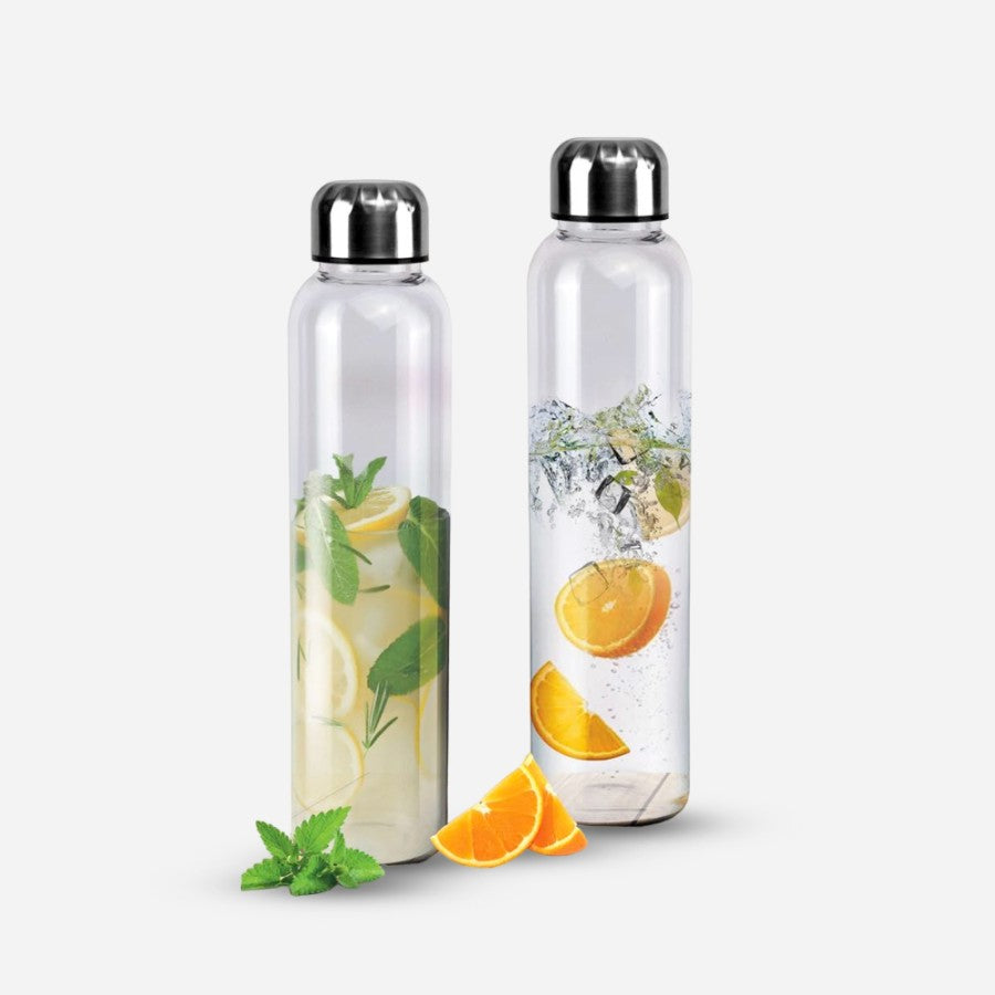 YuBingo Victor: Borosilicate Glass Bottle (850 ml) - Clear - Corporate Drinkware Gift - Water Bottles by YuBingo