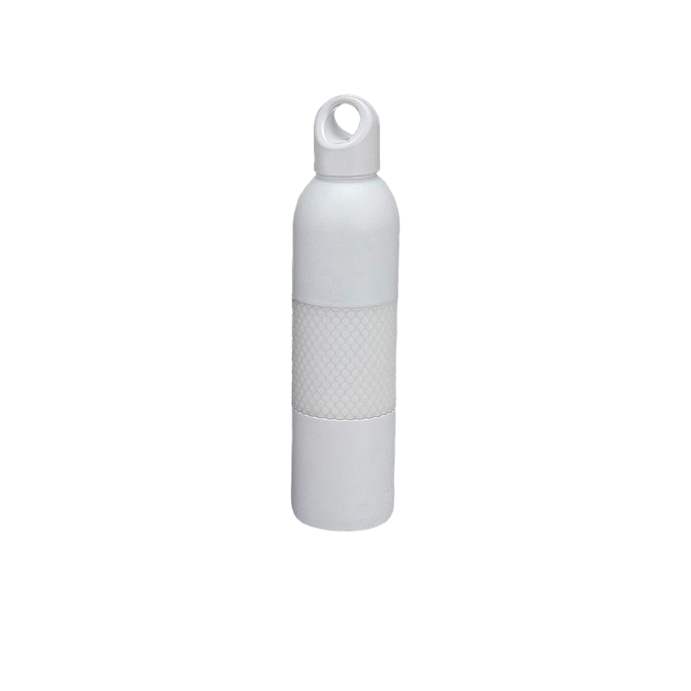YuBingo Sports Flask with Bubble Grip - 600ml (Black/White/Peach) - Corporate Drinkware Gift - Water Bottles by YuBingo