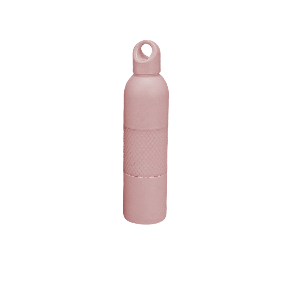 YuBingo Sports Flask with Bubble Grip - 600ml (Black/White/Peach) - Corporate Drinkware Gift - Water Bottles by YuBingo