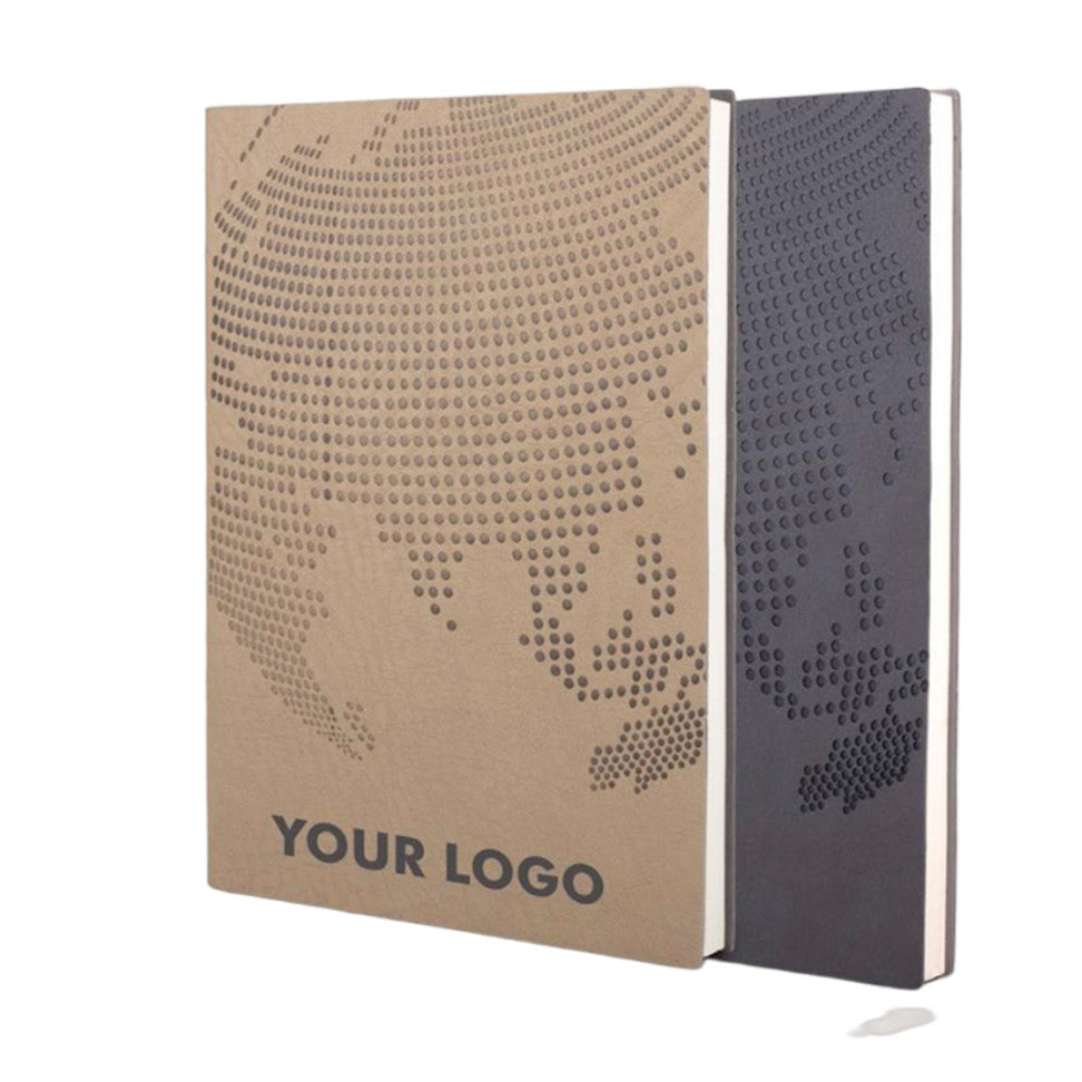 YuBingo Globe A5 Notebook with Memorandum, Month Planner & Bookmark Ribbon - Corporate Gift