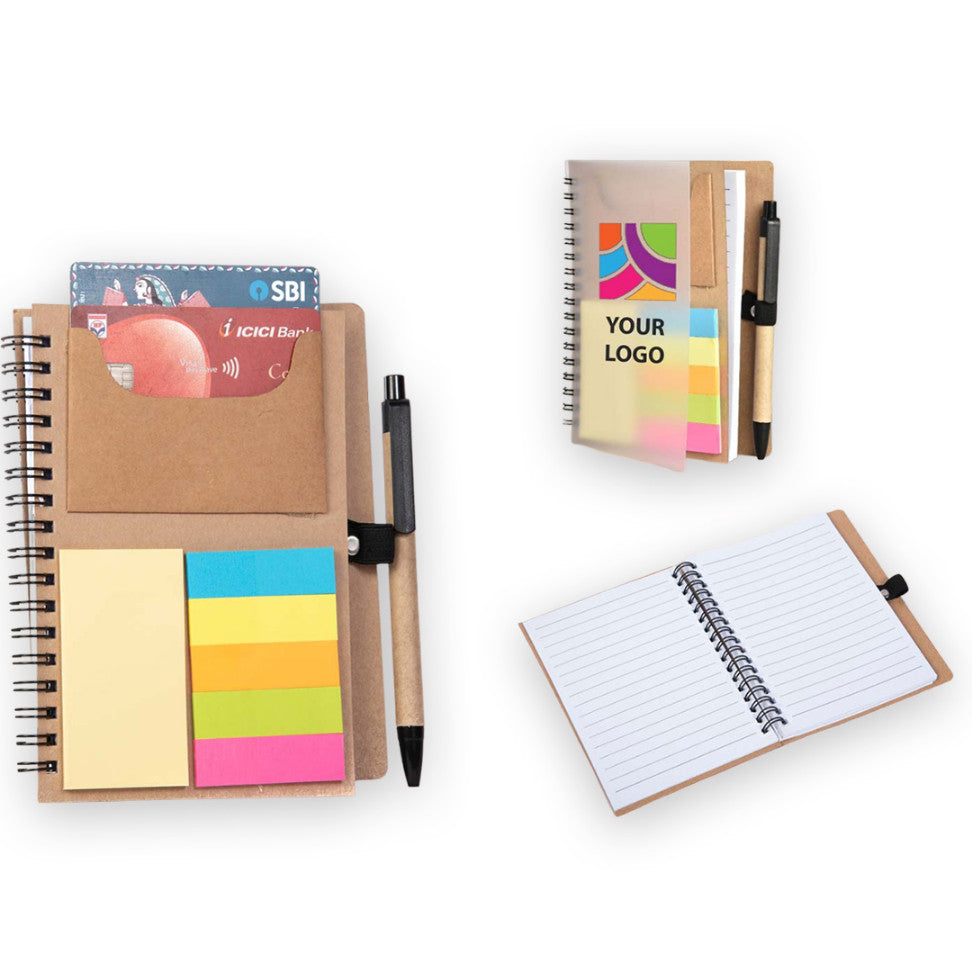 YuBingo Eco-friendly Sticky Pad Notebook with Clear Cover (with Pen) - Corporate Stationery Gift - Office Stationery by YuBingo