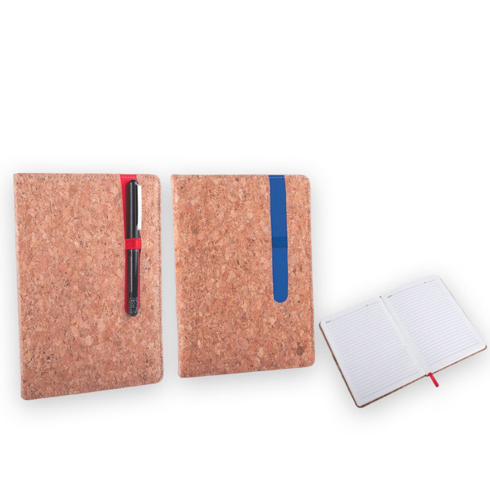 YuBingo Cork Eco Friendly A5 Notebook with Colored Pen Slot - Corporate Gift