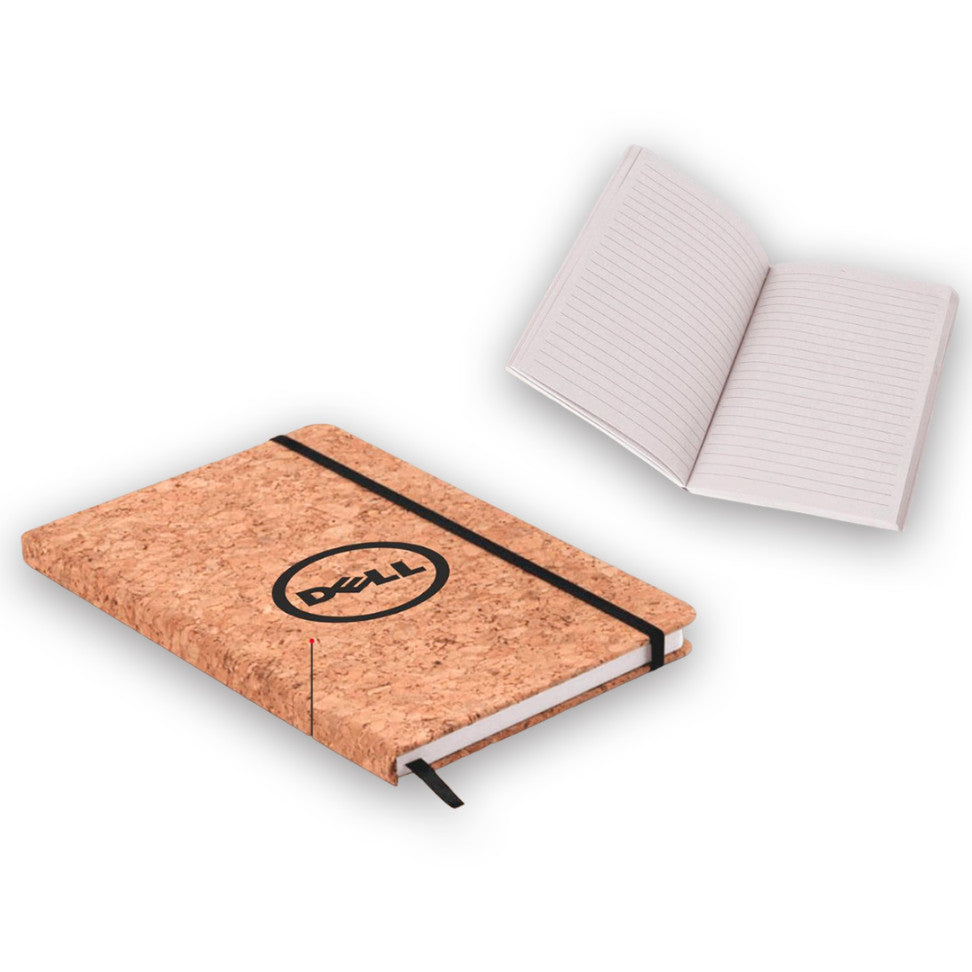 YuBingo Cork Eco-Friendly A5 Notebook with Hard Bound Cover and Elastic Fastener - Corporate Gift
