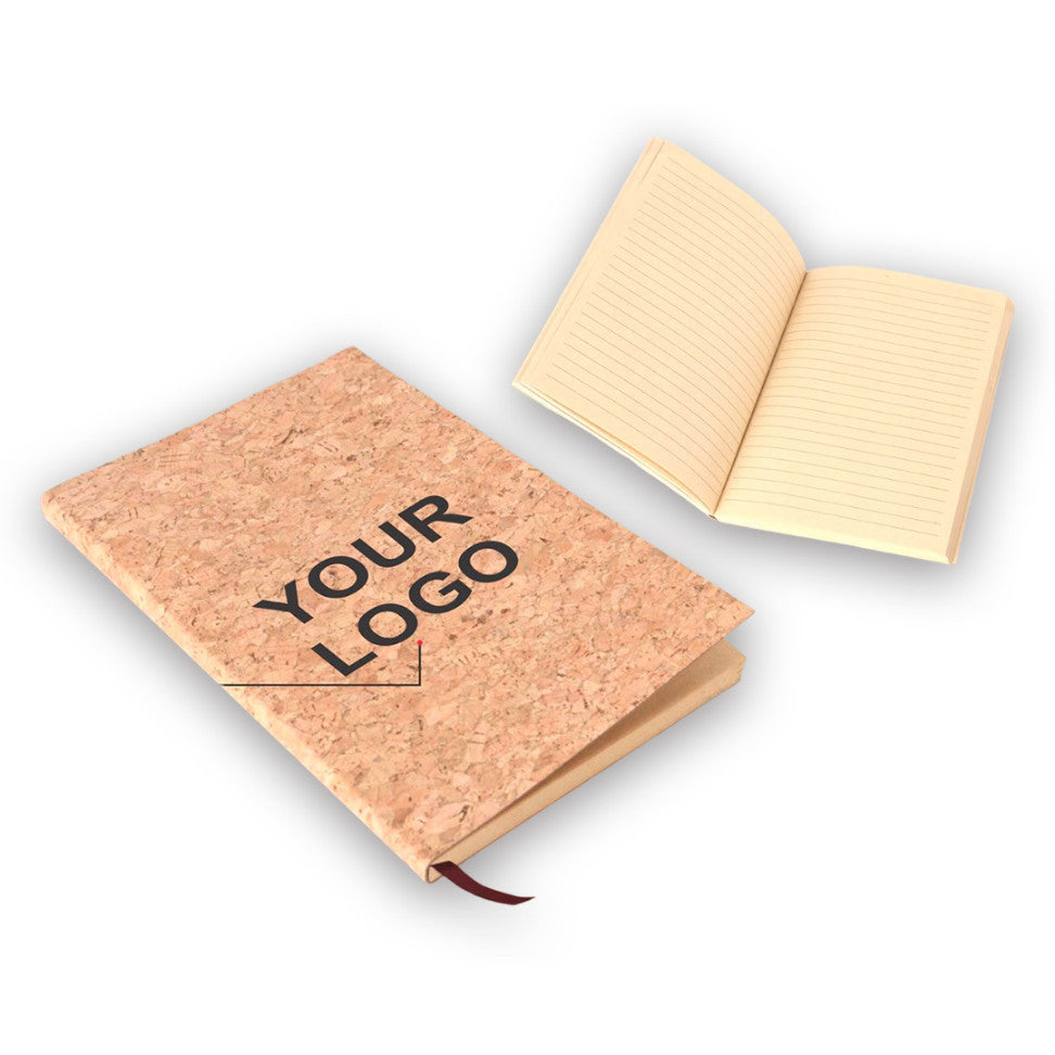 YuBingo Cork Eco-Friendly A5 Notebook with Memorandum and Bookmark Ribbon - Corporate Gift